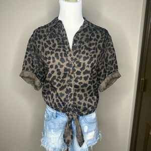Express | Leopard Print Button Down